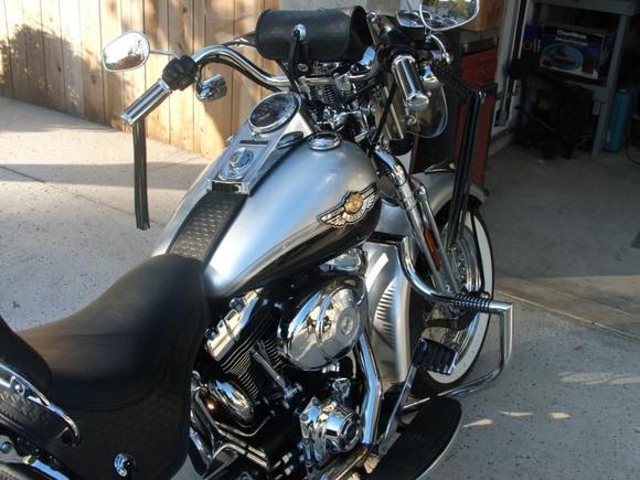 HD Chrome brake pedal cover and chrome grips