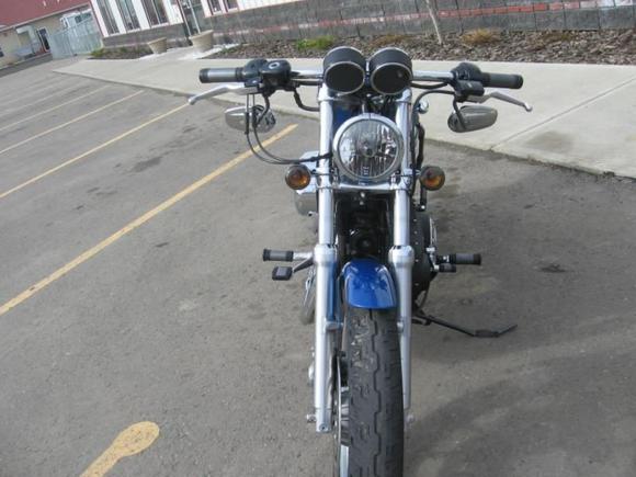 relocated headlight, no eyebrow/visor