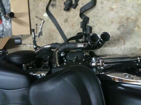 softail skirt blowers on a Dyna Fatbob