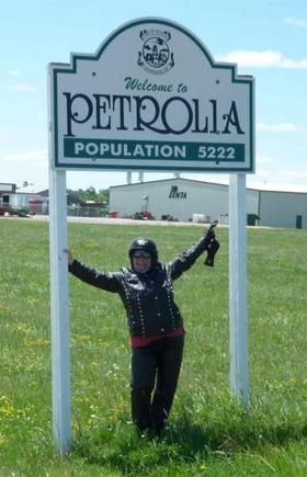 Me idn Petrolia, just before we took the ferry across to the states.