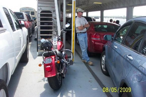 On the Cape Fear River Ferry to Southport, NC