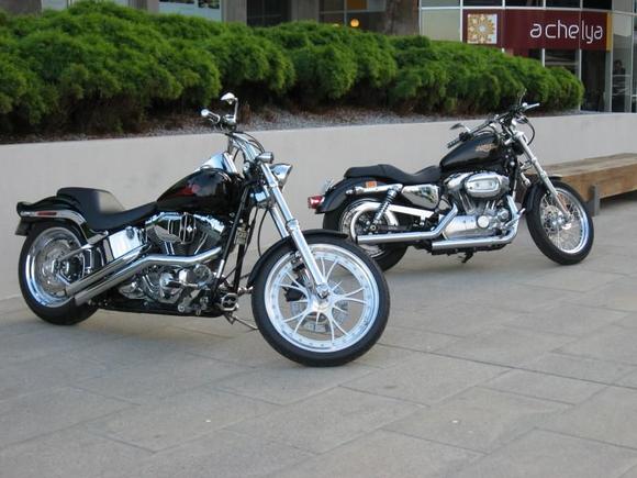 my friends softail and the sporty at docklands