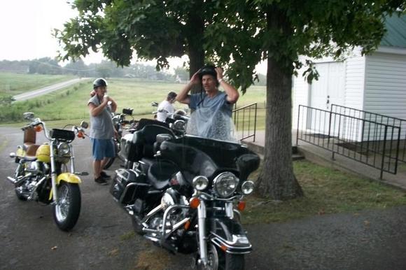 Waiting out the rain.. Got Soaked.