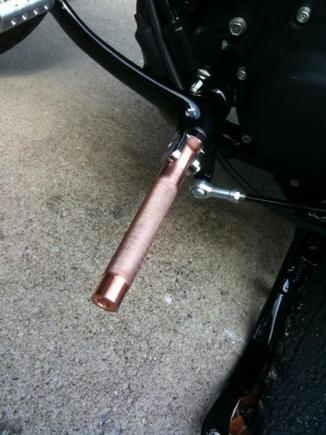 5" x .75" knurled solid copper foot peg