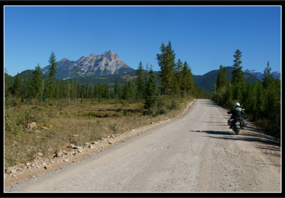 … That’s my buddy Don up in front of me on his GS… We’re heading right into the heart of the Rocky Mountains east of Cranbrook…
