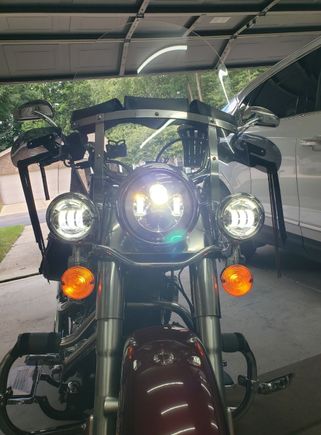 Installed Sunpie headlight and running lights.