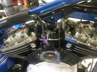 just about together, have the ROCKOUT in there, I can't stand that tapping from Harley's.....lol..also went with larger injectors, spread 25 degrees...