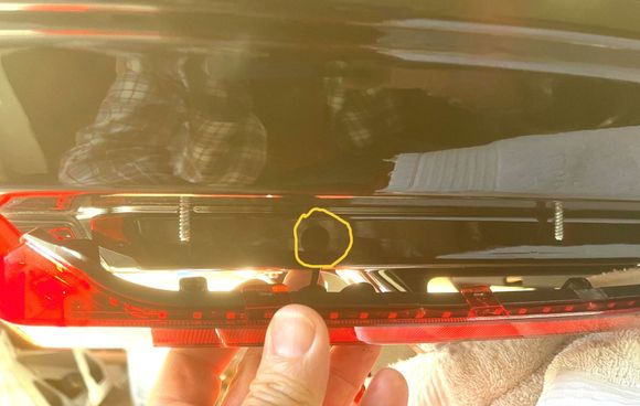 hole for side light wire