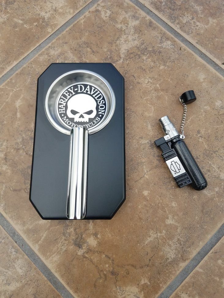 Harley Davidson Cigar Ashtray and Torch Lighter Harley Davidson Forums