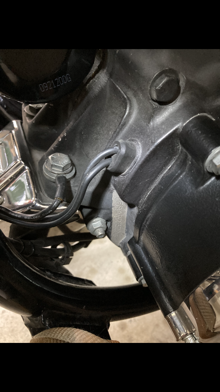 Hole in block filled with 