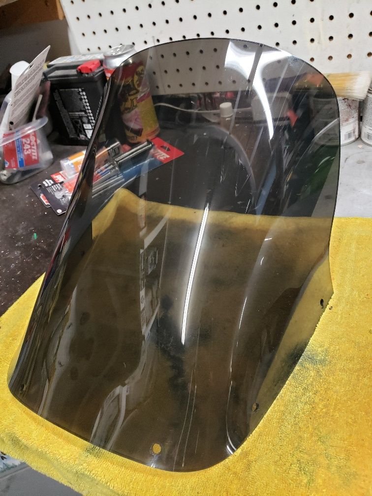 Denton HD quarter fairing windshield and 49mm mount Harley Davidson