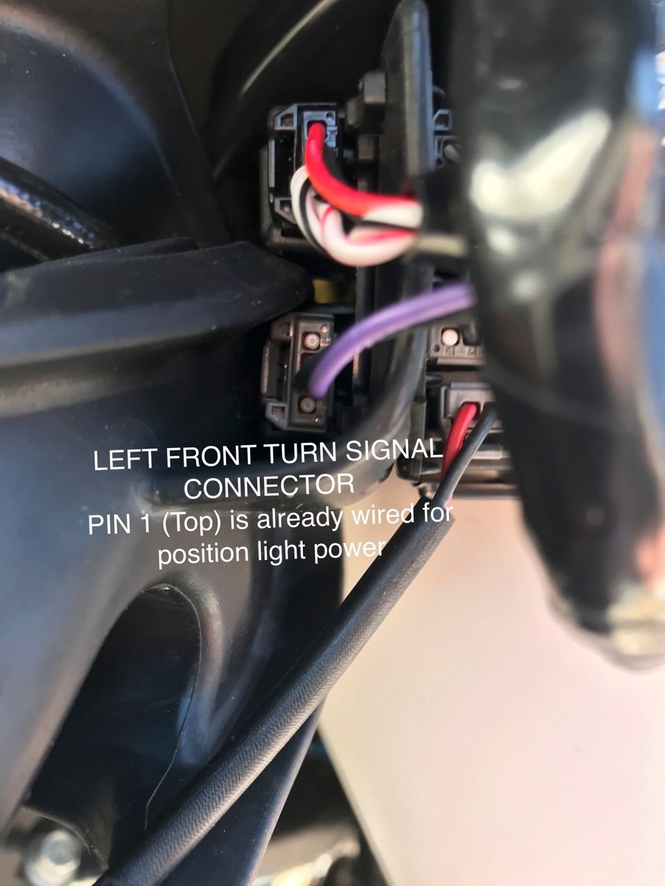 Installing USA front turn signal assembly on a UK FXBB streetbob