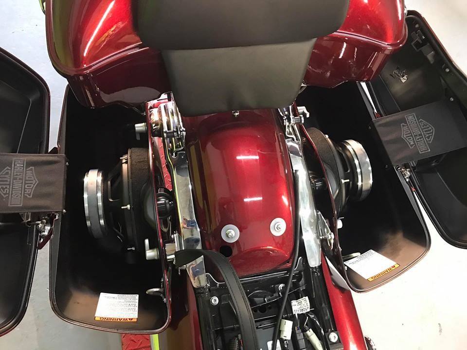 motorcycle saddlebag subwoofer