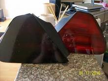 before and after tint on tail lights, same on side markers..