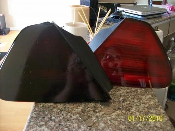 before and after tint on tail lights, same on side markers..
