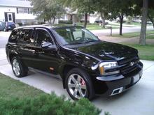 06 Trailblazer SS 400HP 6.0L LS2, AWD, factory muffler and resonator delete, Magnaflow muffler, trans cooler.   

My baby