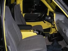 yellow interior and center console
