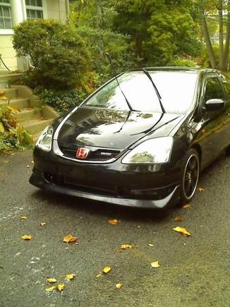 sorry for the cell phone pic; 
-JDM Front Bumper &amp; Re-bar
-JDM CTR Headlights(HID)
-JDM Japan Air Walker Lip
-Authentic Mugen Grill
***This is current***