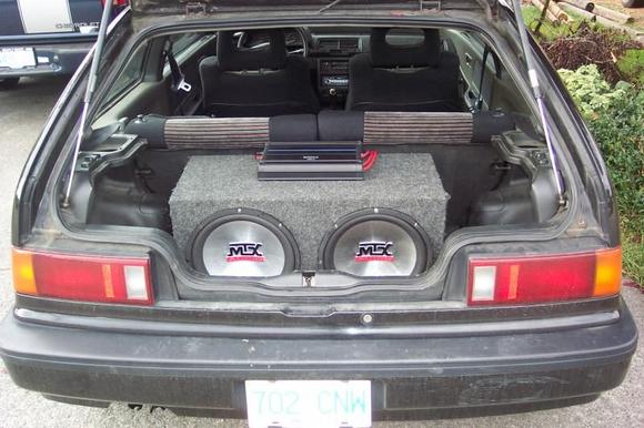 subs in the hatch of my car