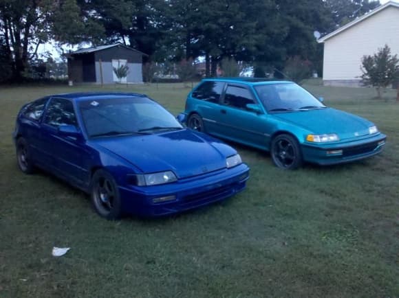 crx and ef hatch, both sporting b swaps