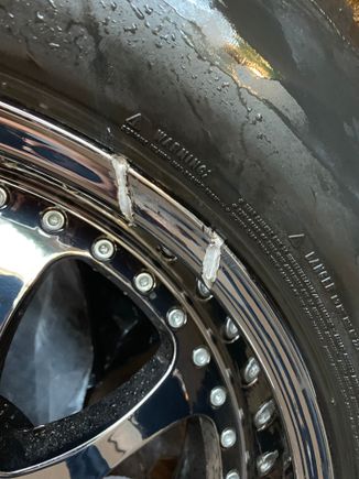 Two scratches on this rim