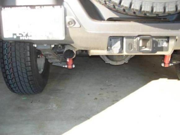 snow tread and burgling v8 exhaust.  We wanted a Victory Red H3, had to settle for red shocks and calipers.  Glad I settled.