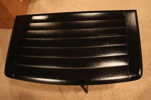 I used dupli-color primer black paint and clear coat. I also sanded it lightly before hand.