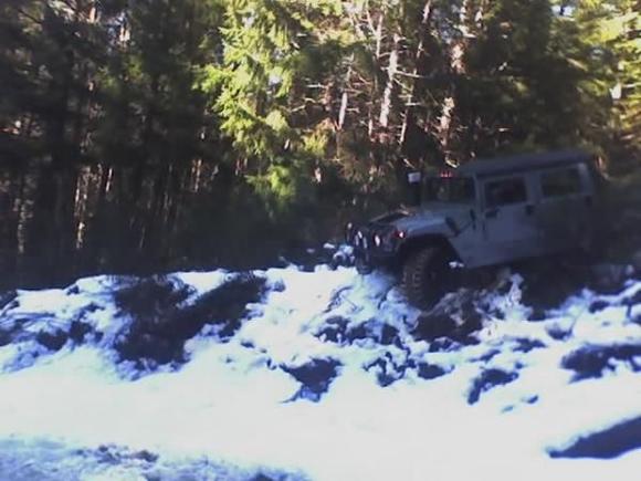 A lot steeper than it looks. Brown Camp in Oregon with 12 inches of snow