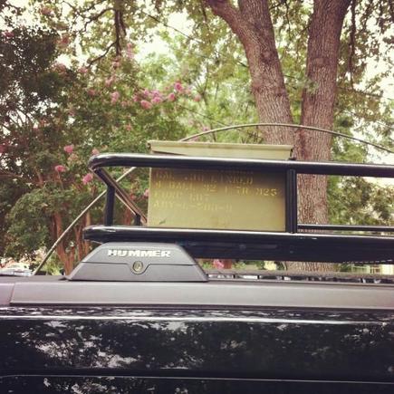 military ammo case mounted to roof rack