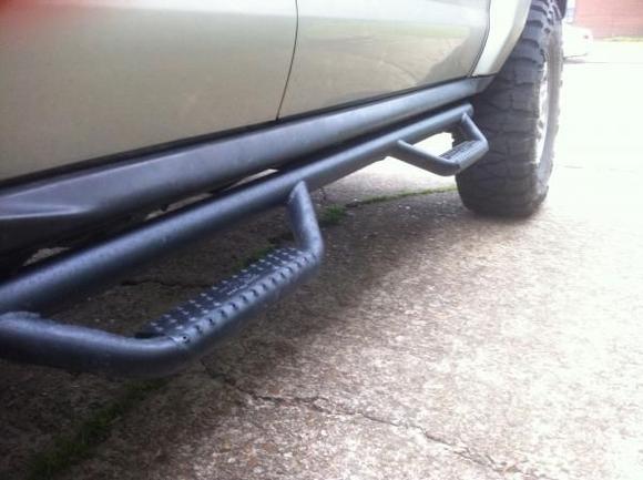 N-FAB Rocker Rail Step (removed chrome side steps for  6" clearance)