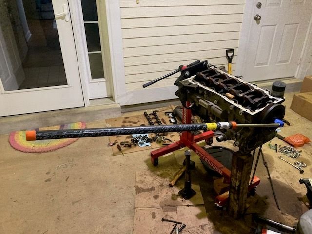 This is the setup I used to remove this stubborn bolt.  Wow!  