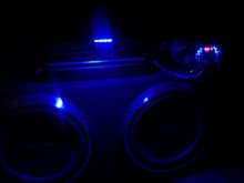 led trunk light install two rockford fosgate p3's 2000 watt amp and 3.0 farad capacitor wit blue leds