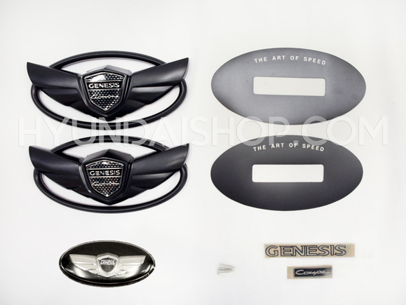 Genesis Coupe Emblem Kit - Matte Black