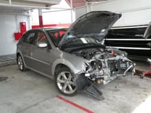 08 outback, Dec 2011 totaled. Milage is about 28K.