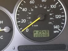 damn, I just missed it flip...totally forgot to take a pic earlier...now at 205k