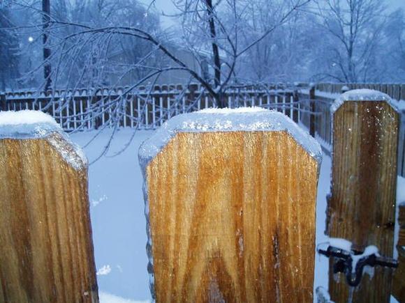 1 inch of ice before 5 inches of snow = mayhem