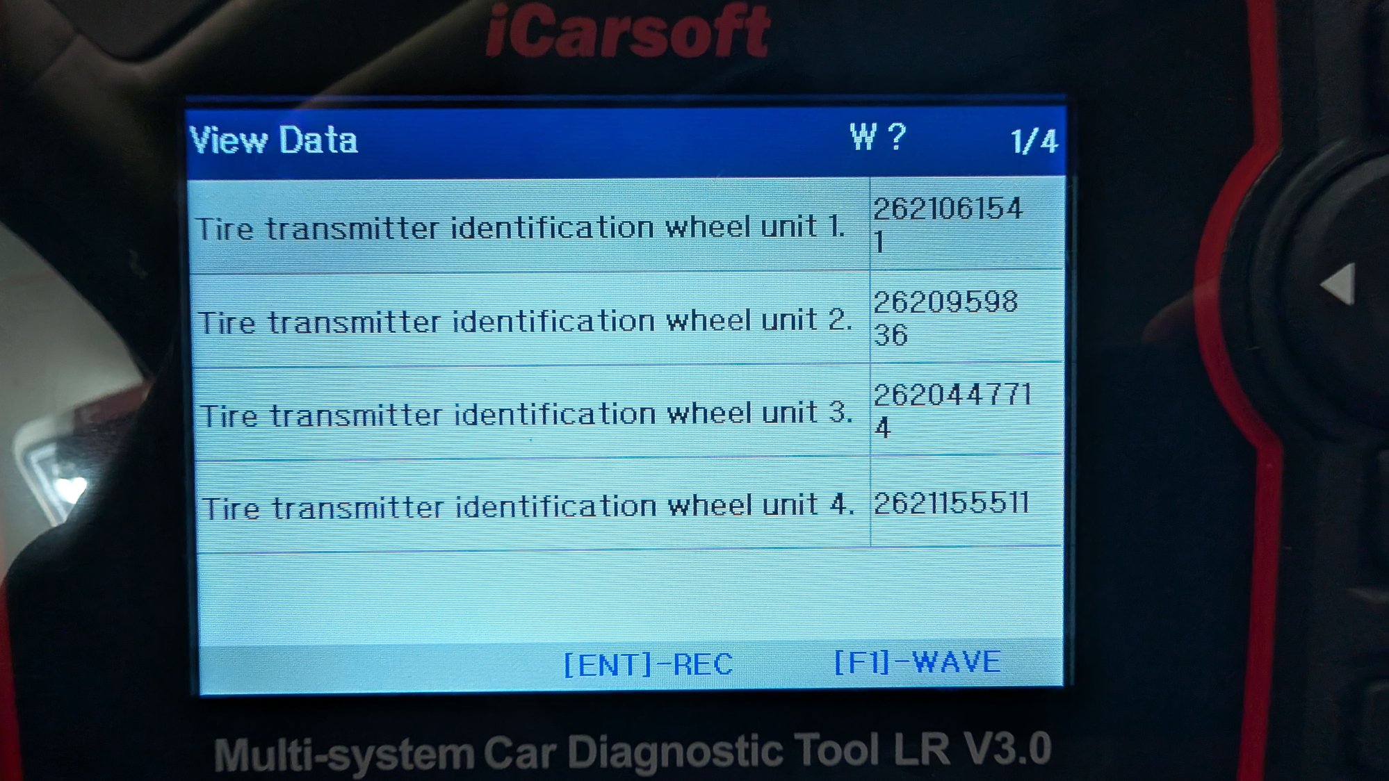 Tire Transmitter ID Wheel Unit--Unclear what it is