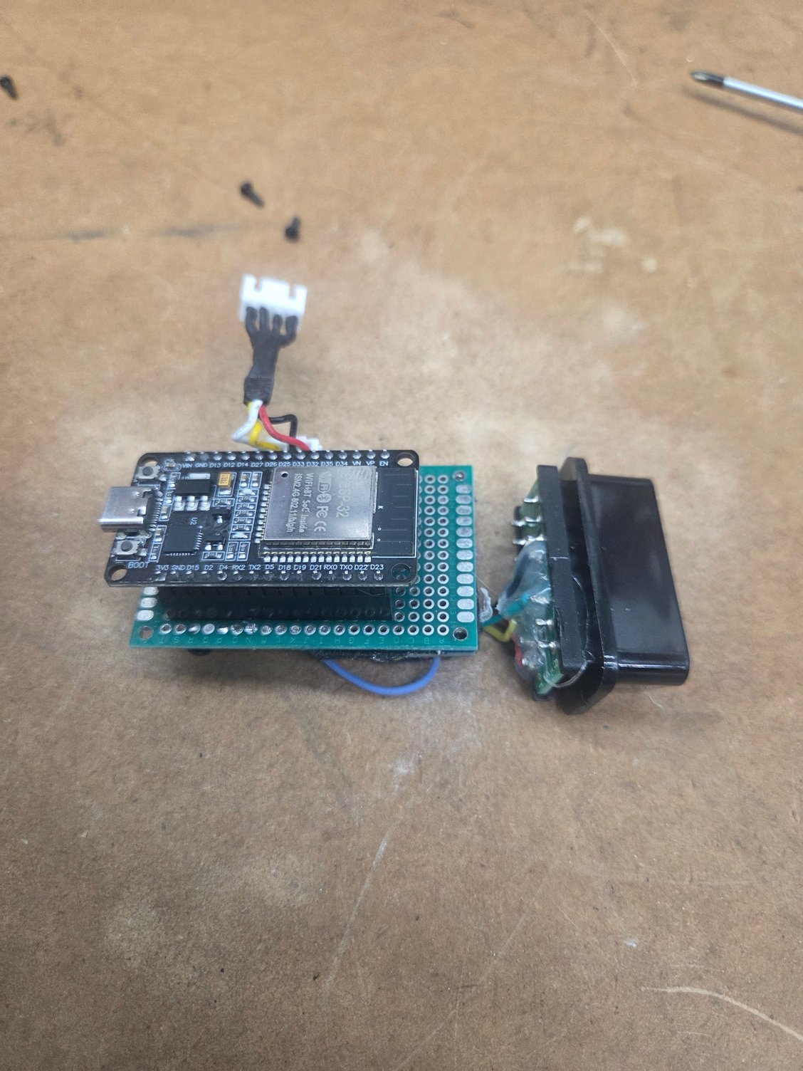 Esp32 module on adapter.