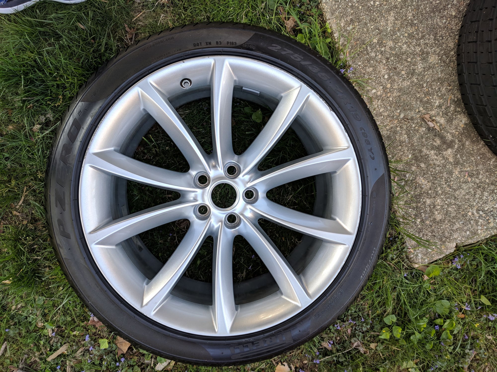 Wheels and Tires/Axles - Jaguar F-Type Propellor (Aquilla) 10 Spoke Wheelset with Pirelli P-Zero Tires - Used - 2013 to 2023 Jaguar F-Type - Chevy Chase, MD 20815, United States