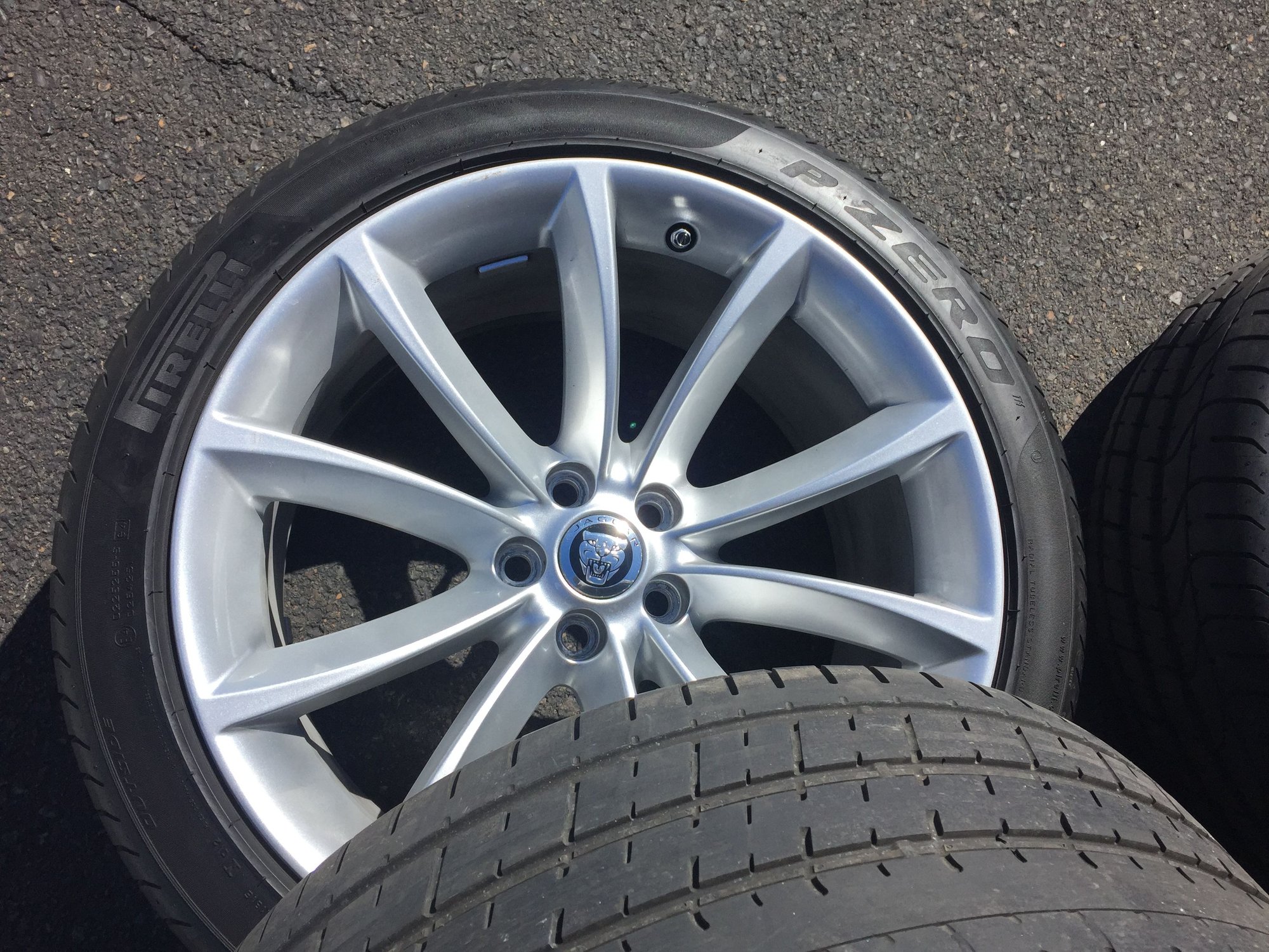 Wheels and Tires/Axles - F-Type 19" Propellers Silver w/PZeros @ 14k wear w/TPMS and Center Caps: Make Offer - Used - 2014 to 2020 Jaguar F-Type - Jamison, PA 18929, United States