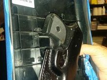 I used tie wraps, replaced them later with straps, and now I can have my Glock26 in there