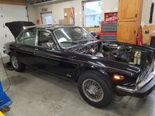 1983 Jaguar XJ6 with 2001 Camaro LS1 and 4L60E automatic. 