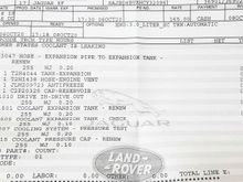 36k Warranty Visit covered Coolant Hose & Tank