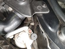 Nyloc nut centre of image is ground point referred to.