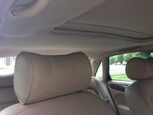 New headliner; note that the sunroof panels weren't recovered, and the color is a pretty close match.