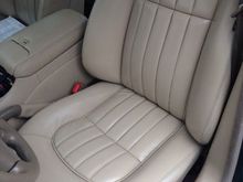 Here is my finished driver seat using the Leatherique dye