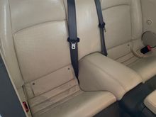 Rear seat - some slight discoloration from a jersey left in rear seat passenger side.  