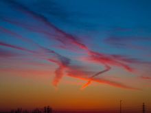 Nice contrails at dusk.