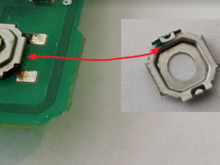 See how the switch case has tiny feet that hook into the circuit board (and can be easily damaged).