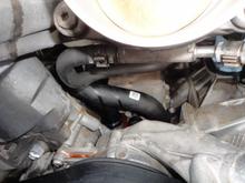 You can see the valley hose on the left side of this photo after it made the S-Curve 